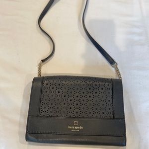 Kate Spade navy leather purse with cutout detail